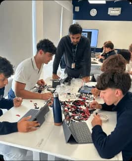 Student working on engineering project